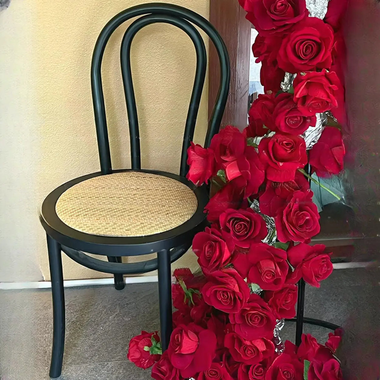 Wood Open Spindle Back Dining Chairs Walnut Finish Image - 4