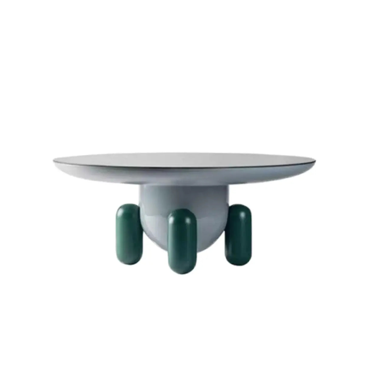 Wood Oval Fixed Height Kids Activity Desk For Six Image - 5