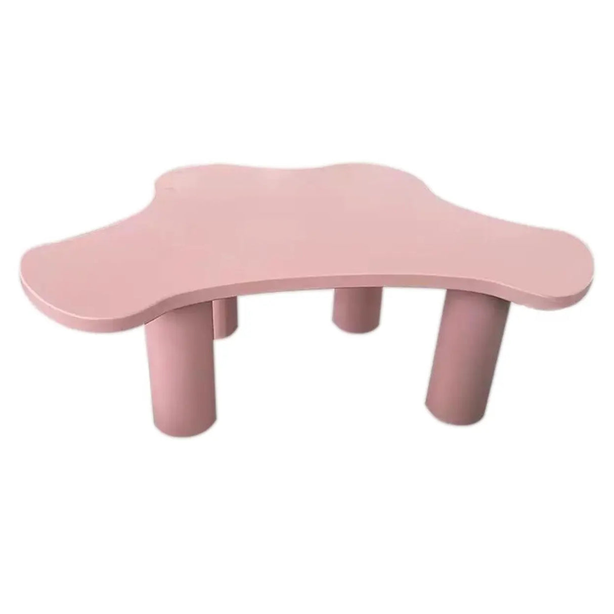 Wood Oval Fixed Height Kids Activity Desk For Six Image - 7