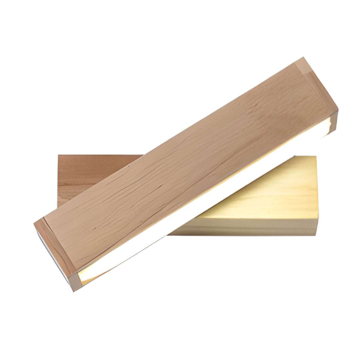 Wood Rectangular Adjustable LED Bedside Wall Sconce Image - 5