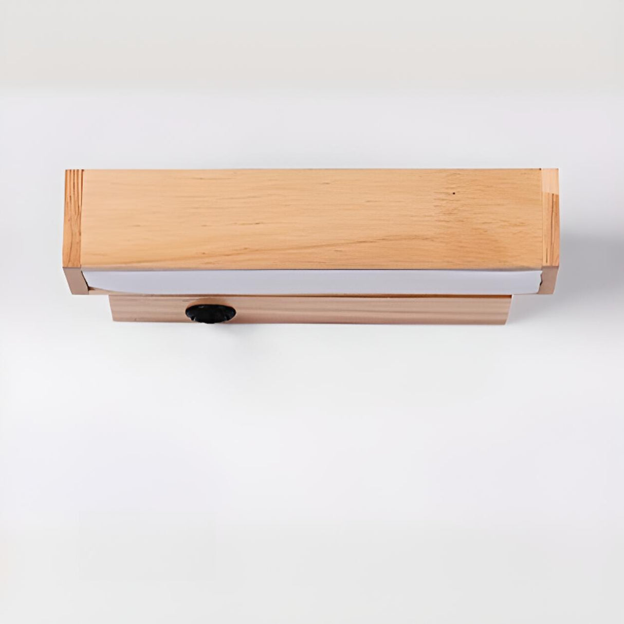 Wood Rectangular Adjustable LED Bedside Wall Sconce Image - 6
