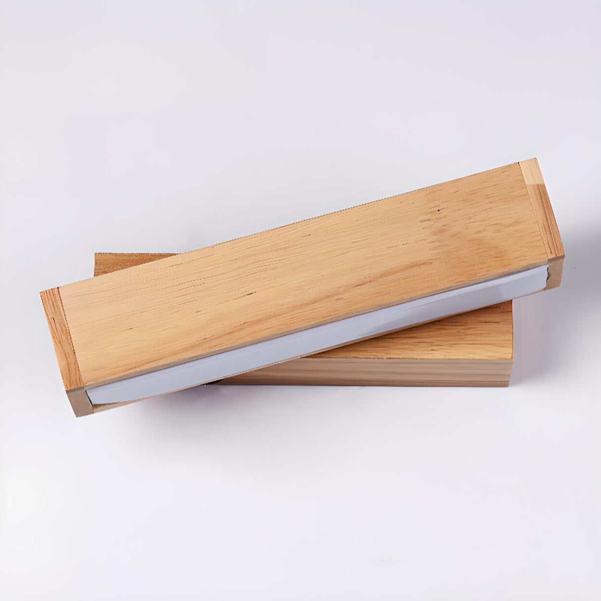 Wood Rectangular Adjustable LED Bedside Wall Sconce Image - 7