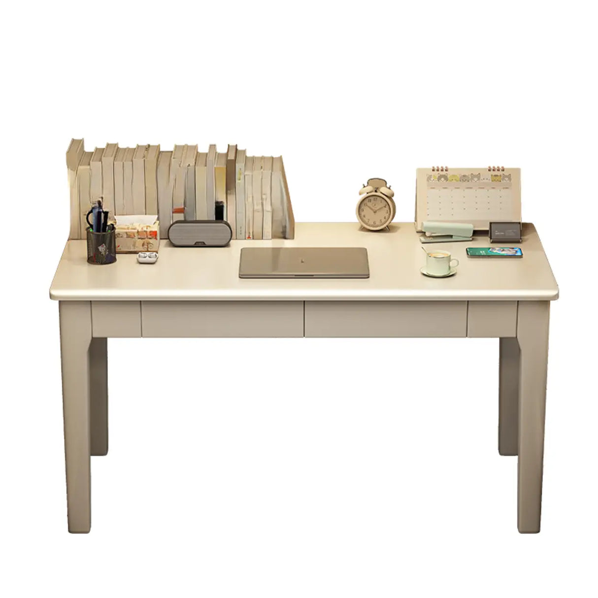 Wood Rectangular Kids Desk with Two Storage Drawers Image - 5