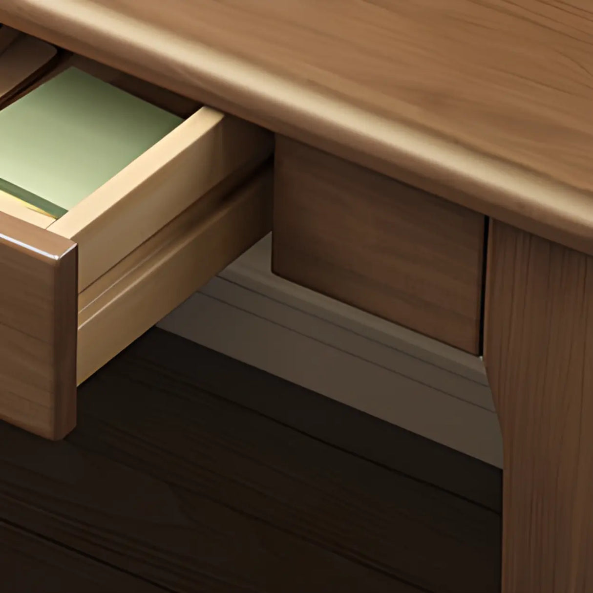 Wood Rectangular Kids Desk with Two Storage Drawers Image - 6