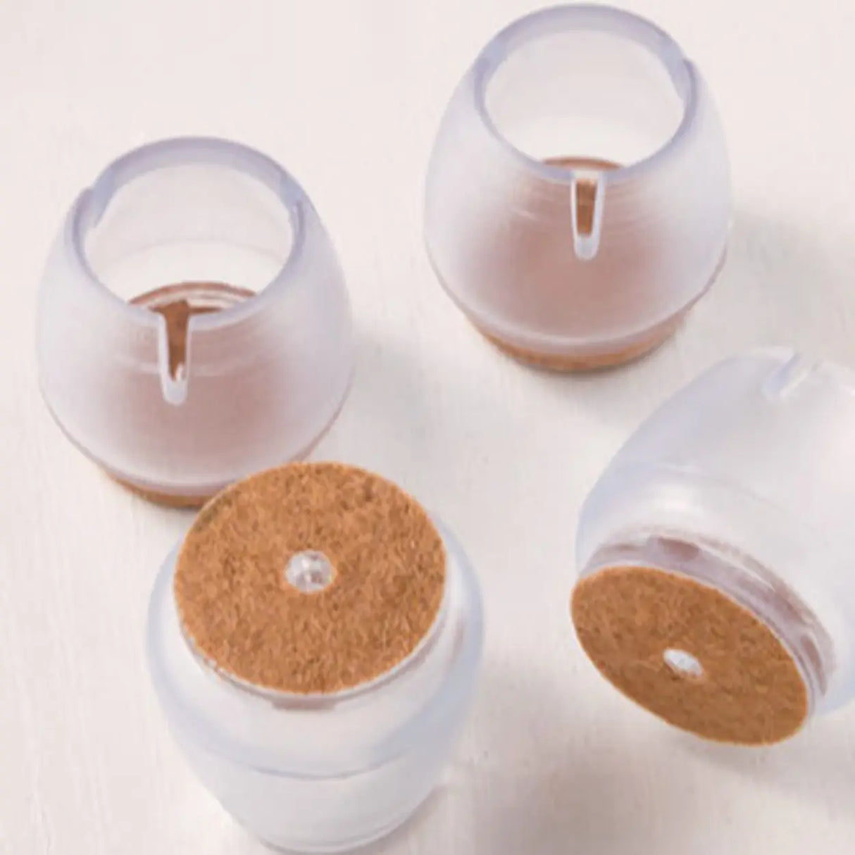 Wood Round Upholstered Armless Dining Chair Yellow Image - 12