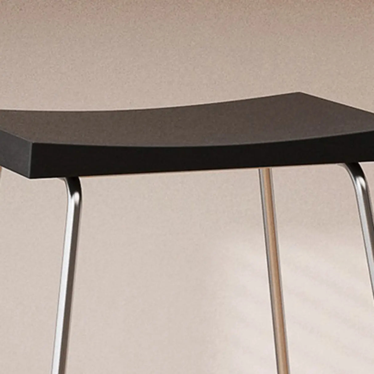 Wood Saddle Metal Sled Base Bar Stool with Footrest Image - 3