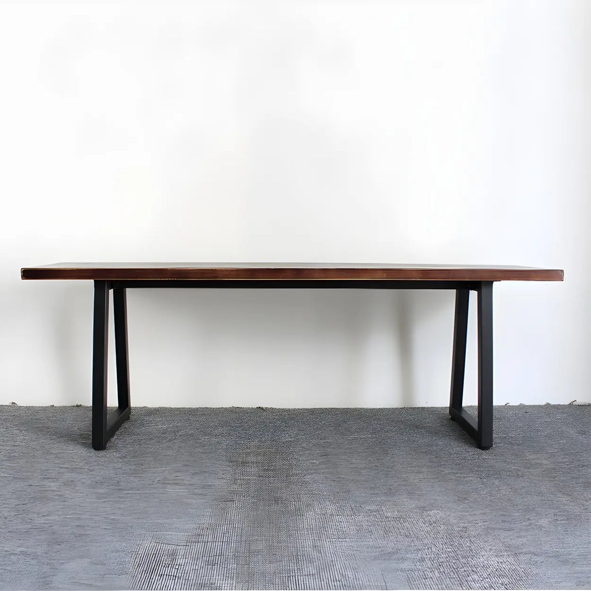 Modern Rustic Wood Bench with Black Metal Legs, 47 Inch Image - 9