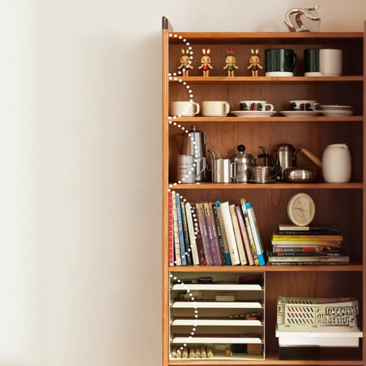 Wooden Brown Freestanding Storage Display Cabinets Image - 11