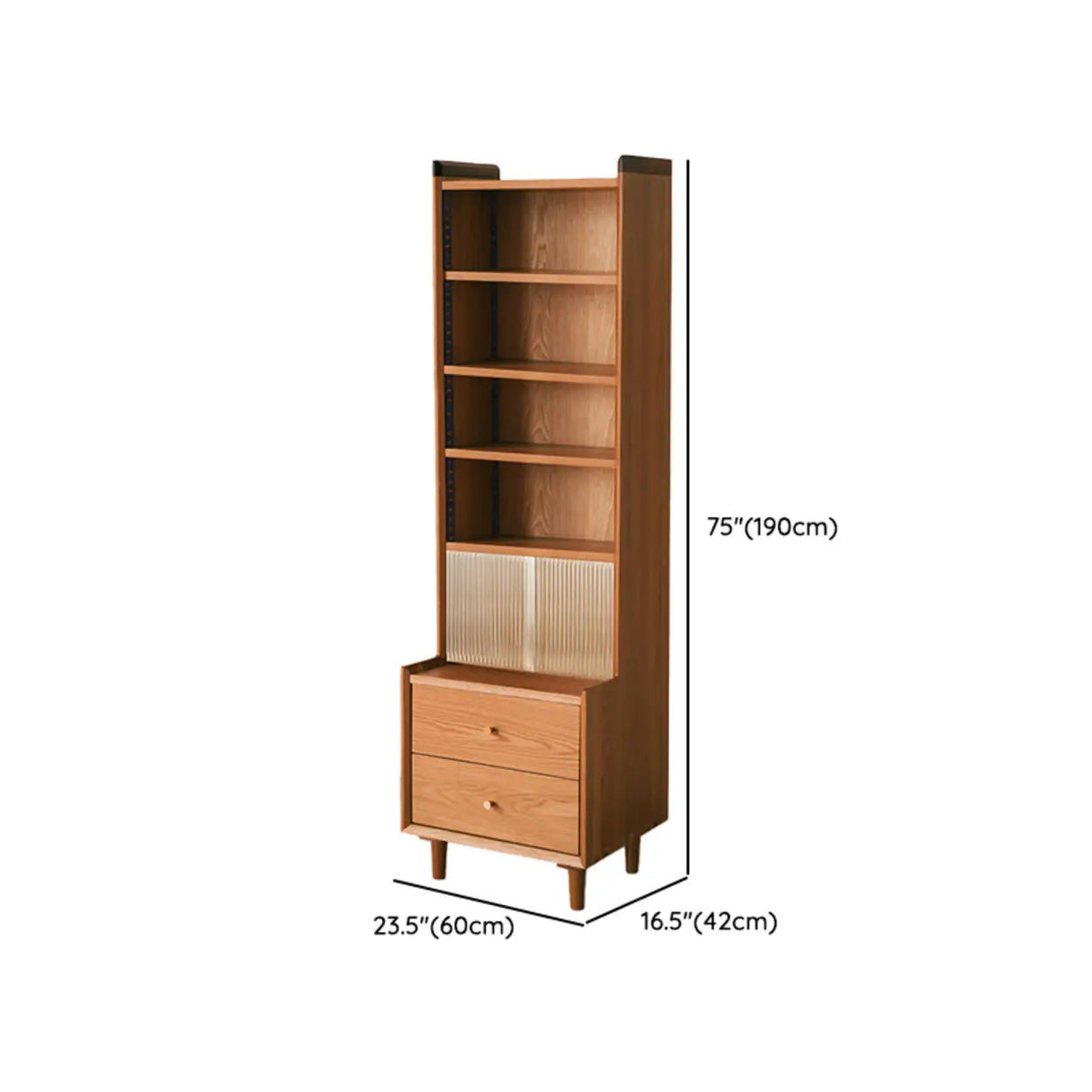 Wooden Brown Freestanding Storage Display Cabinets Image - 14