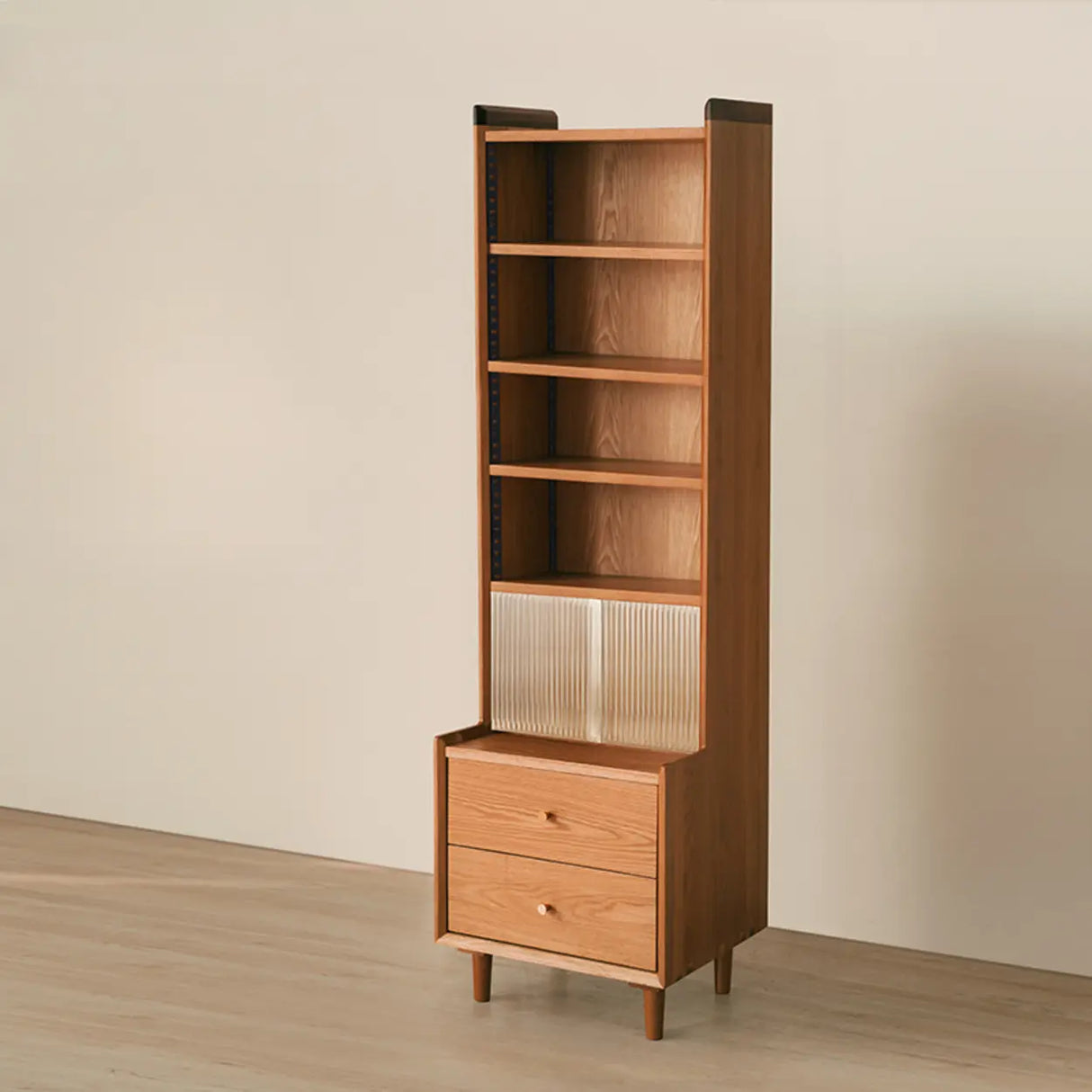 Wooden Brown Freestanding Storage Display Cabinets Image - 7