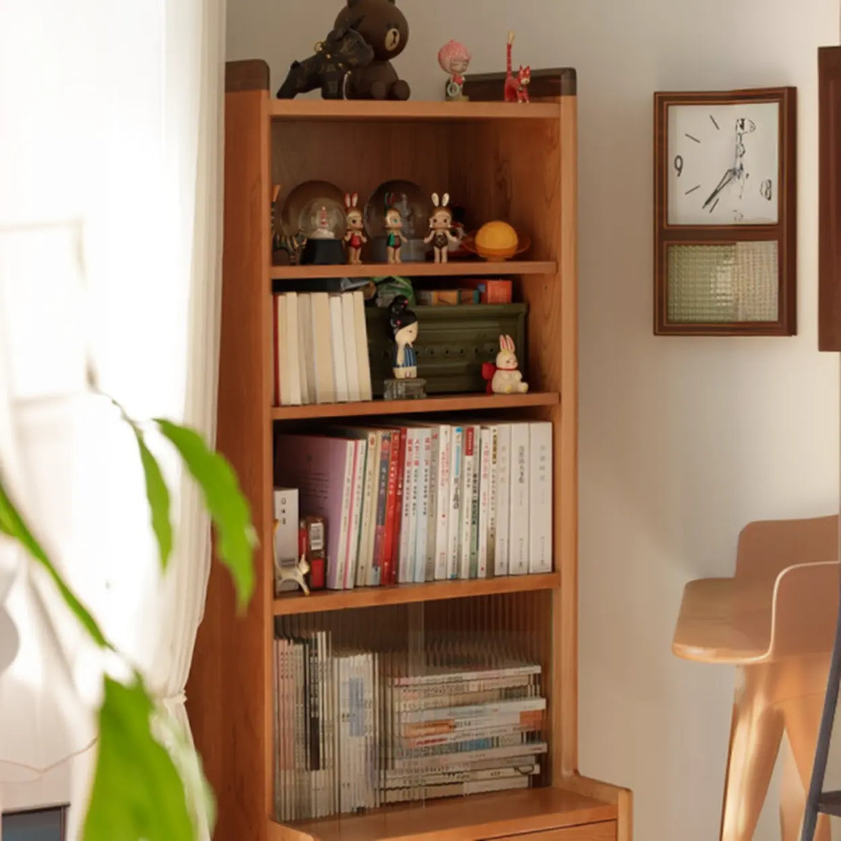 Wooden Brown Freestanding Storage Display Cabinets Image - 8