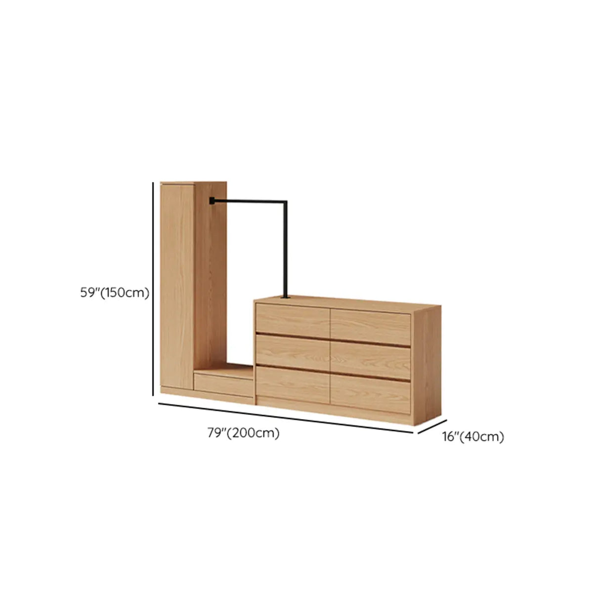 Wooden Freestanding Coat Rack with Mirror and Drawers Image - 13