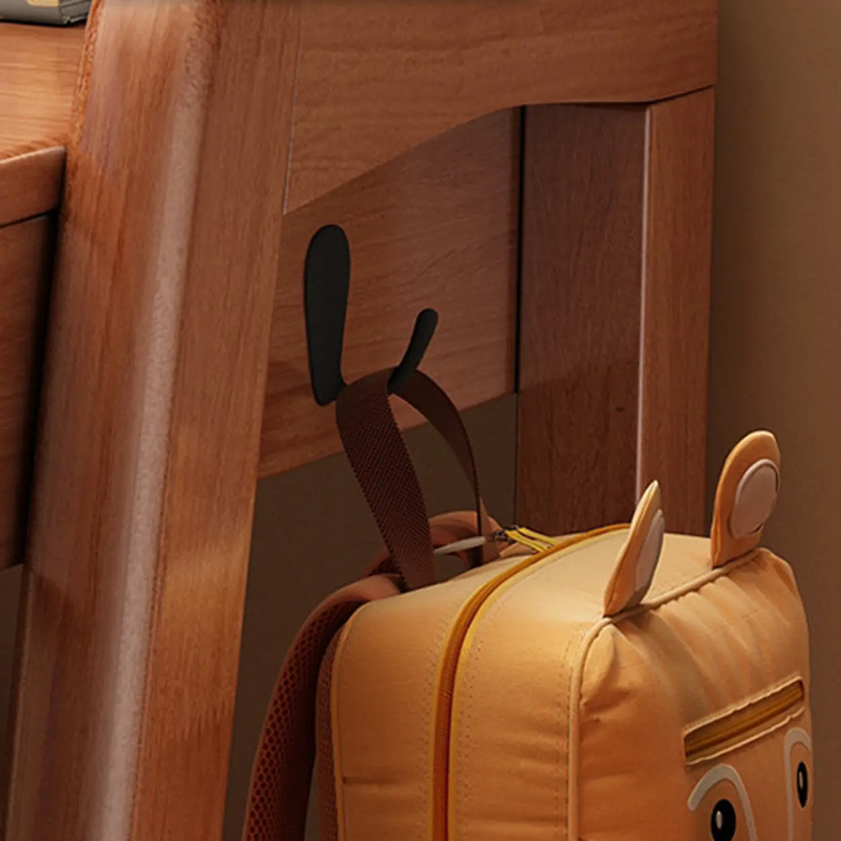 Wooden Kids Study Desk with Hutch and Storage Shelves Image - 3