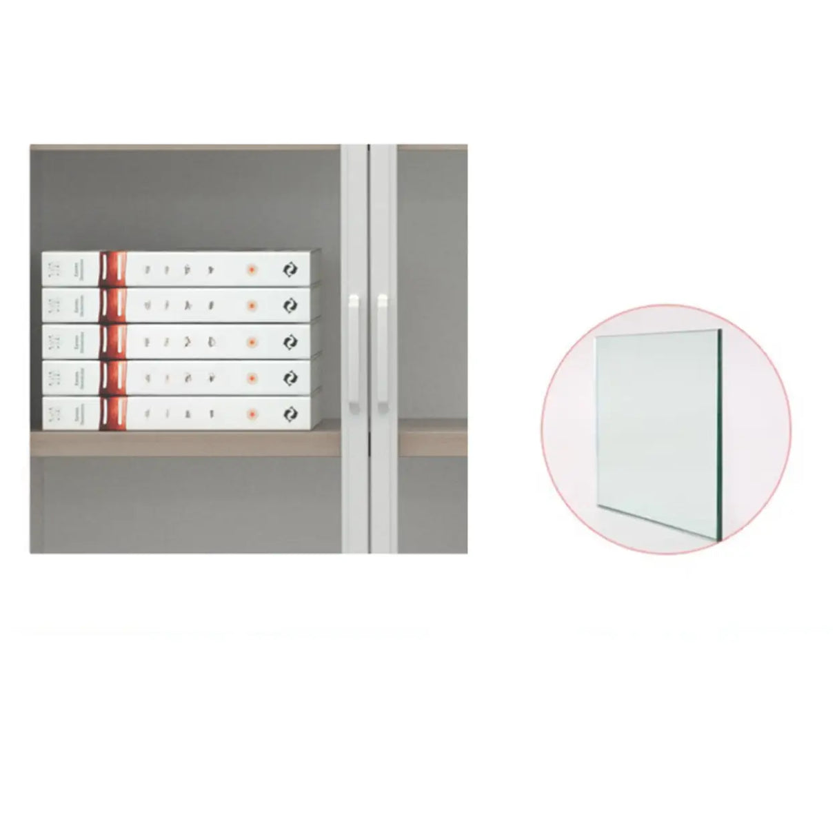 Wooden Natural Finish Vertical Filing Cabinet with Locks Image - 14