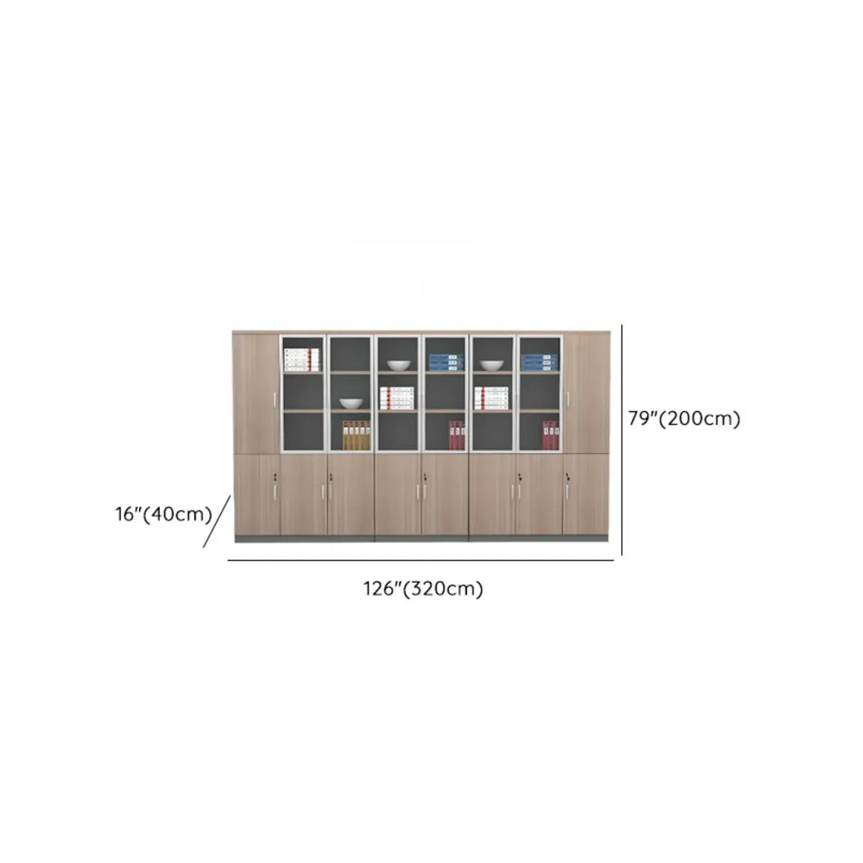 Wooden Natural Finish Vertical Filing Cabinet with Locks Image - 23