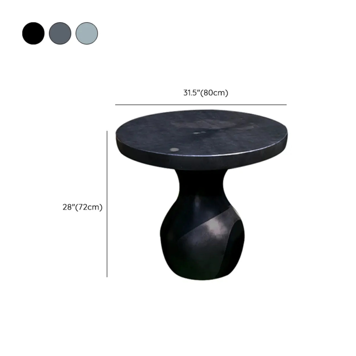 Wooden Round-Shaped Outdoor Patio Coffee Table