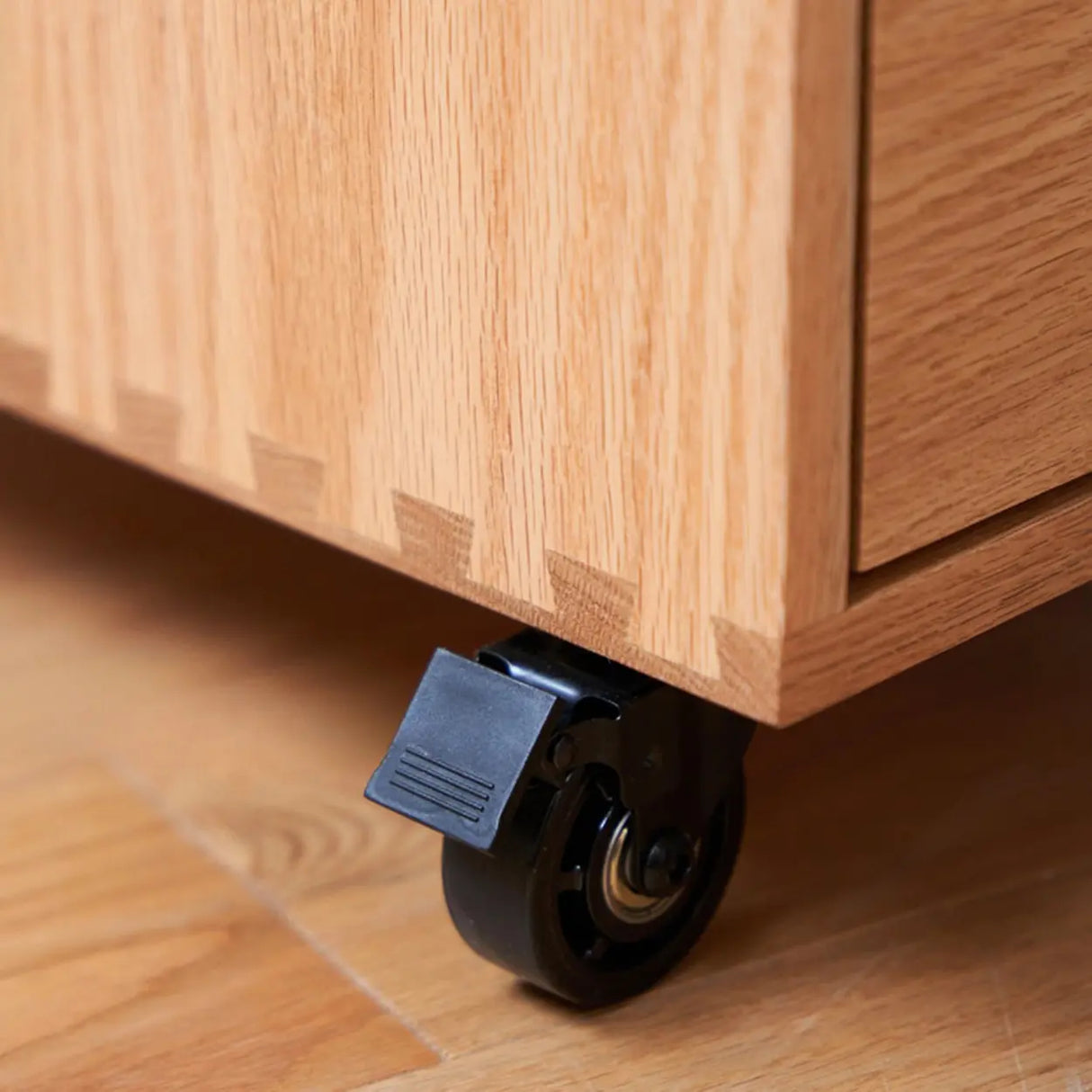 Wooden Vertical Oak Drawers Filing Cabinet with Wheels Image - 10