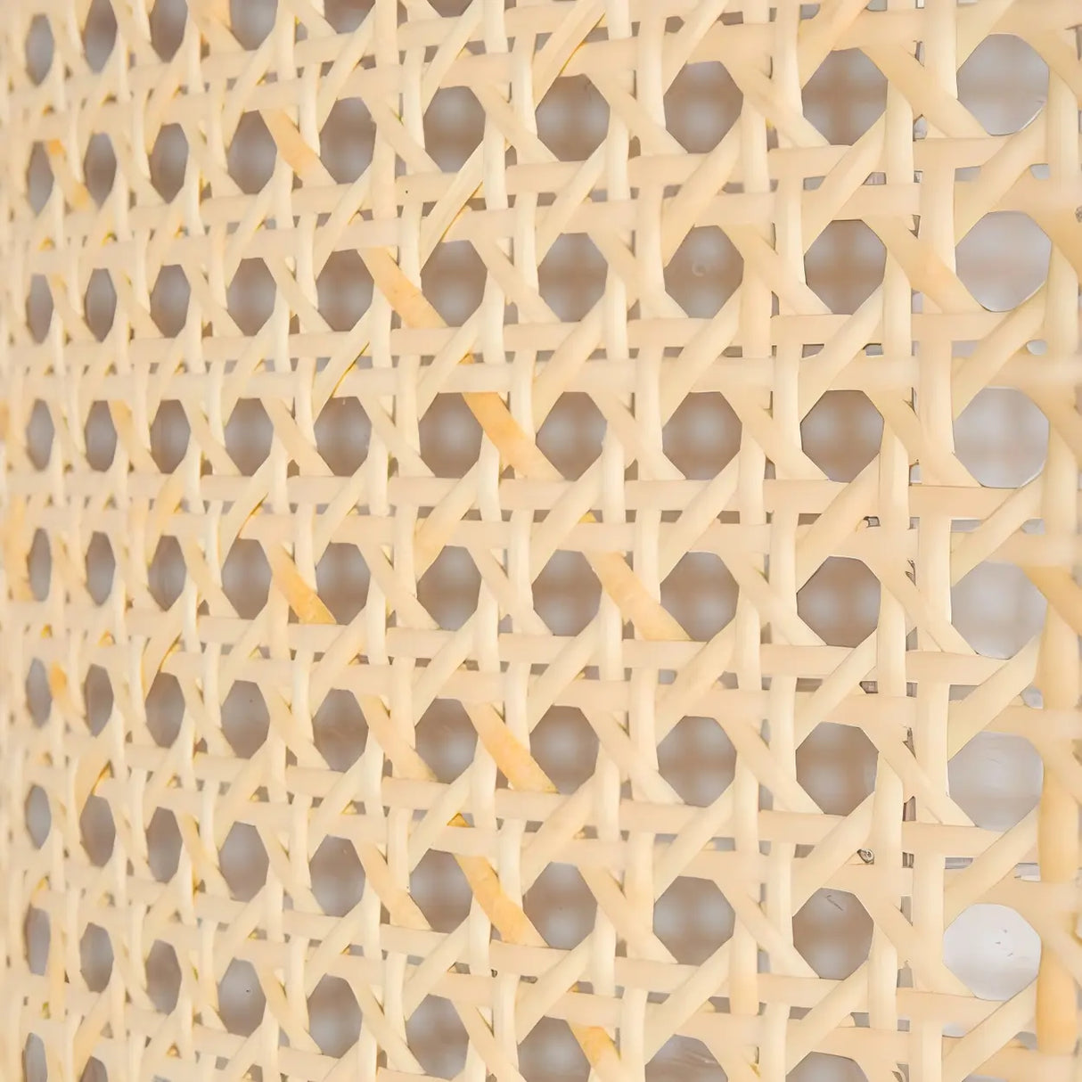 Woven Fabric Cylinder Shade Wooden Tripod Floor Lamp Image - 6