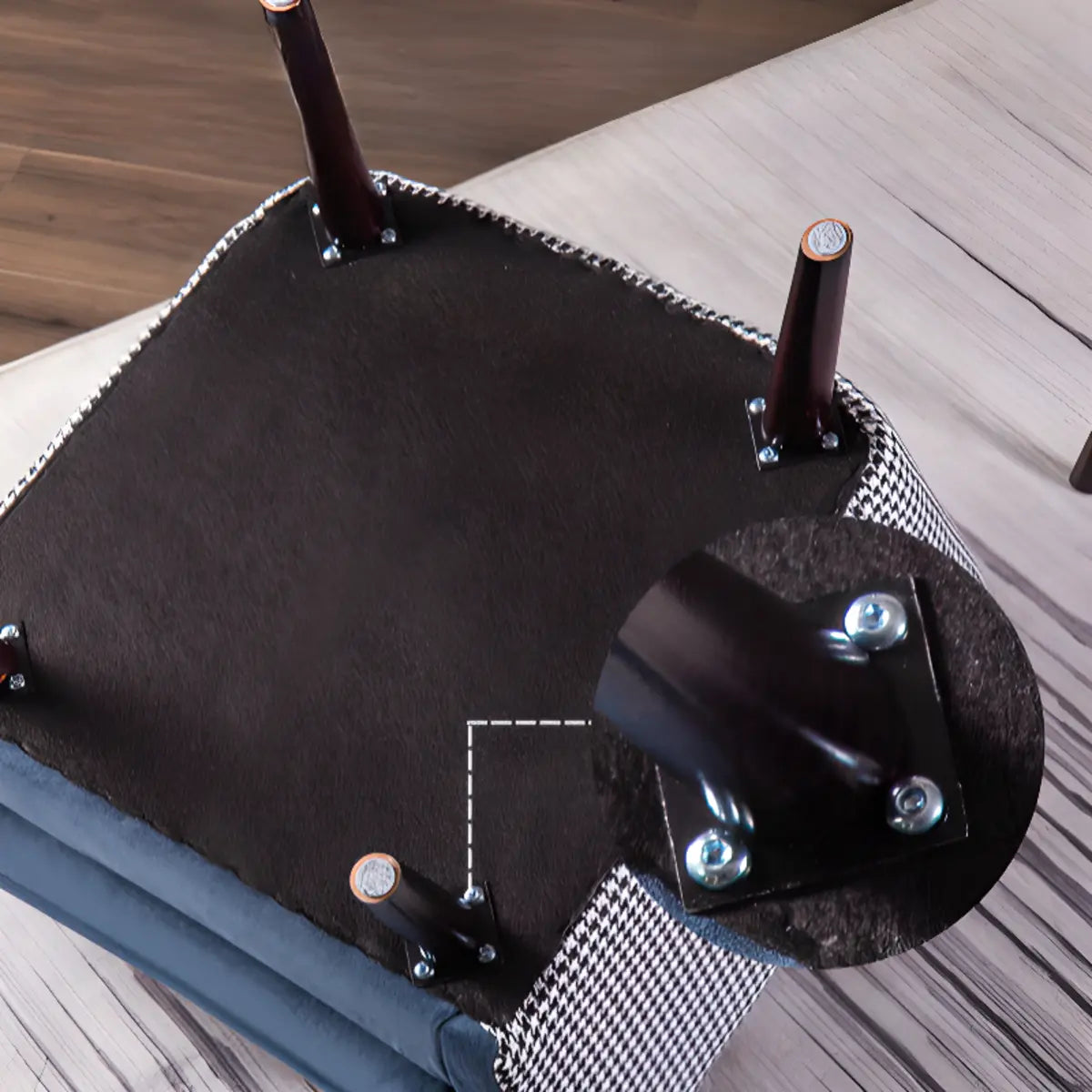 Yellow Cotton Linen Fixed Back Arm Chair with Slipcover Image - 7