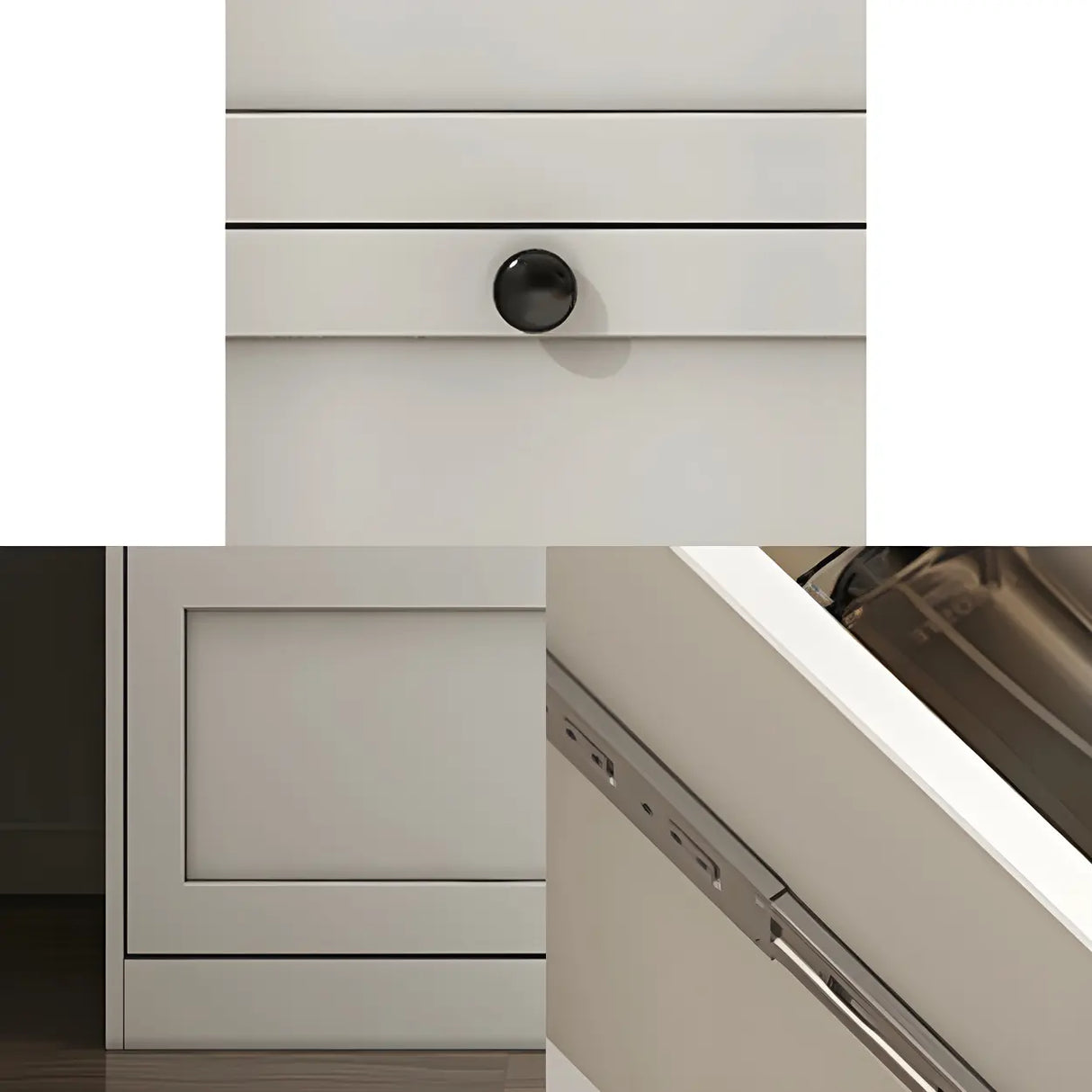 Yellow Finish Black Metal Handle Dresser with Drawers Image - 16