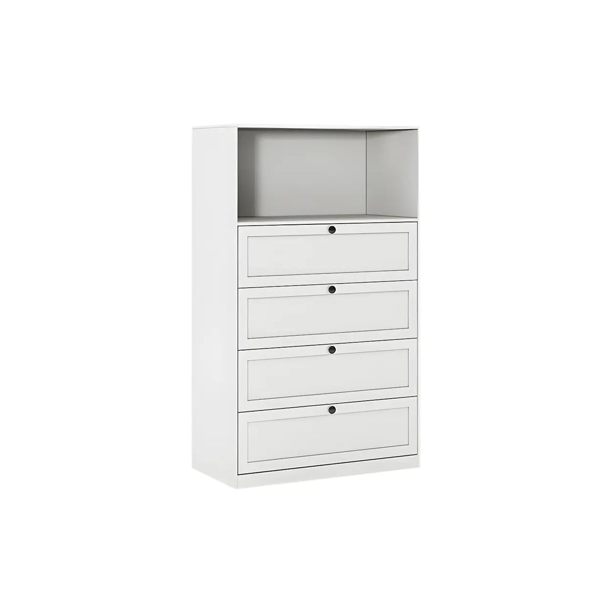 Yellow Finish Black Metal Handle Dresser with Drawers Image - 17