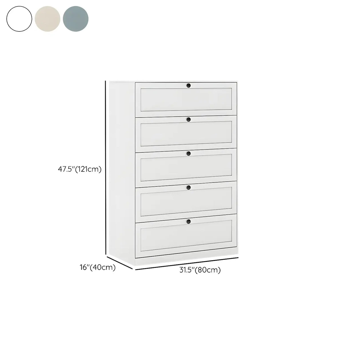 Yellow Finish Black Metal Handle Dresser with Drawers