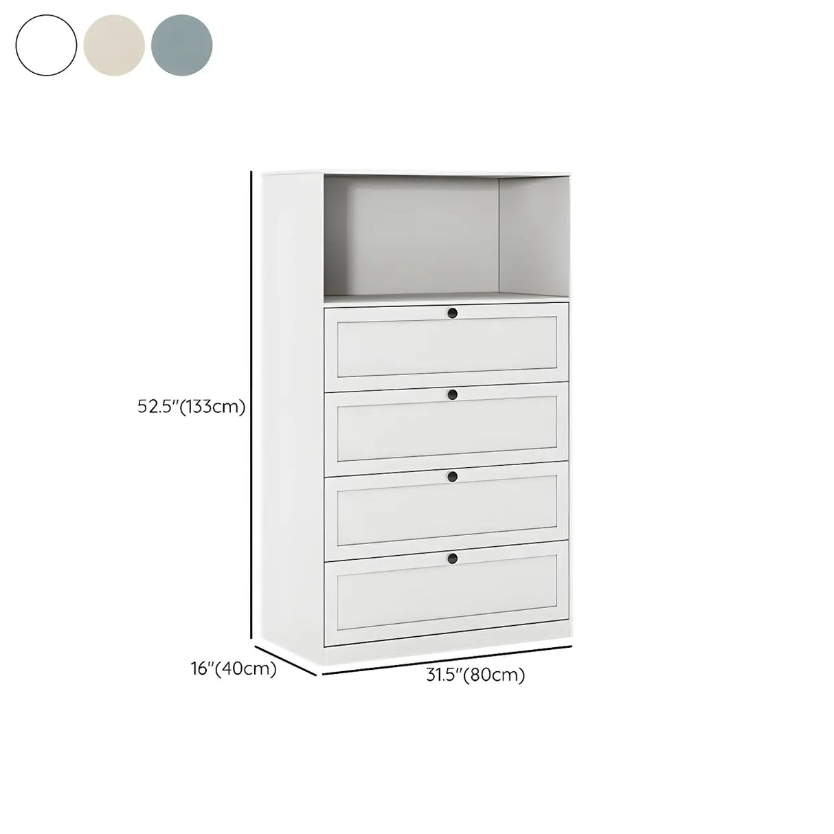 Yellow Finish Black Metal Handle Dresser with Drawers Image - 25