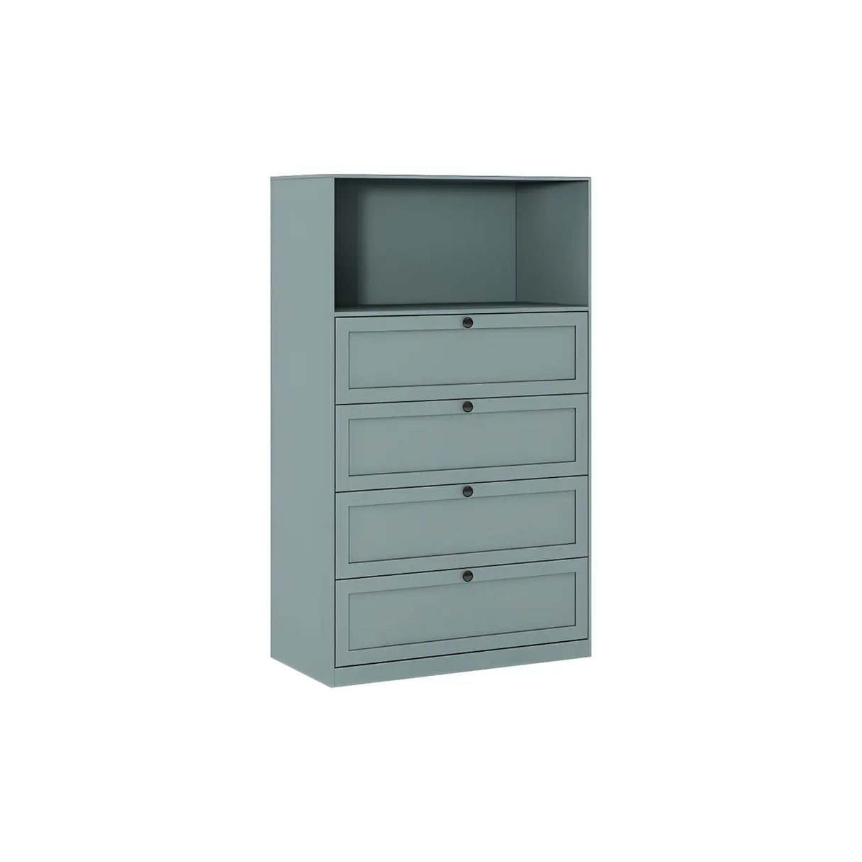 Yellow Finish Black Metal Handle Dresser with Drawers Image - 6