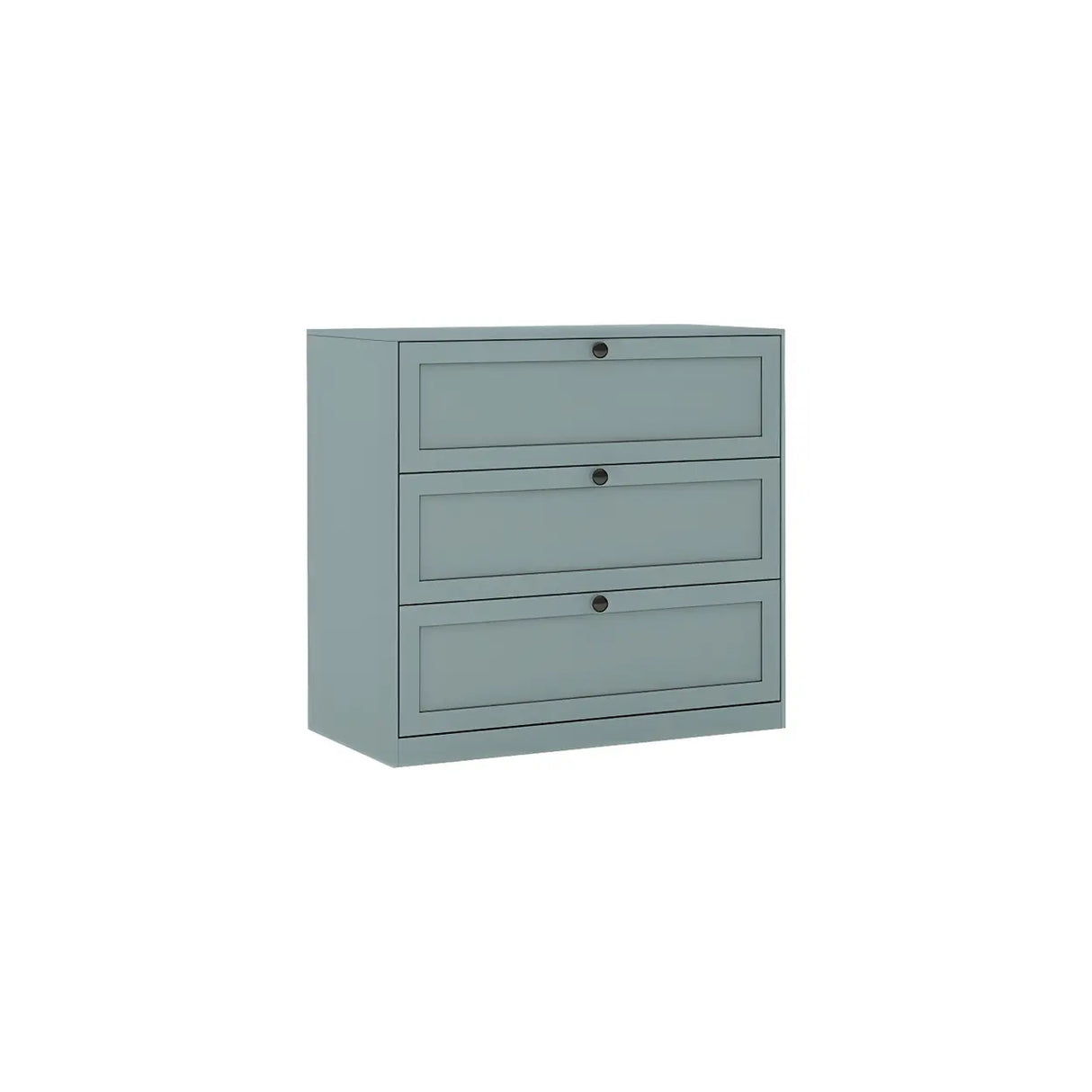 Yellow Finish Black Metal Handle Dresser with Drawers Image - 4