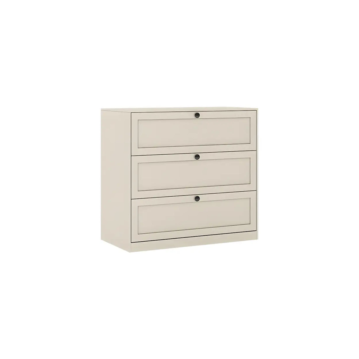Yellow Finish Black Metal Handle Dresser with Drawers Image - 11