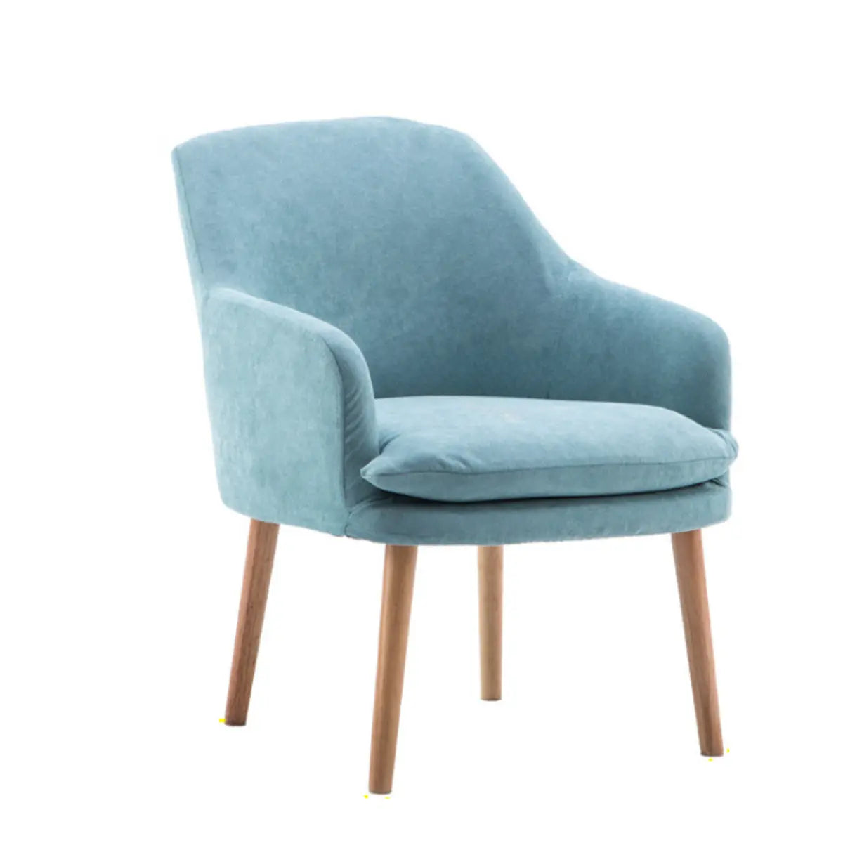 Yellow Flannel Sloped Arms Fixed Back Lounge Chair Image - 5