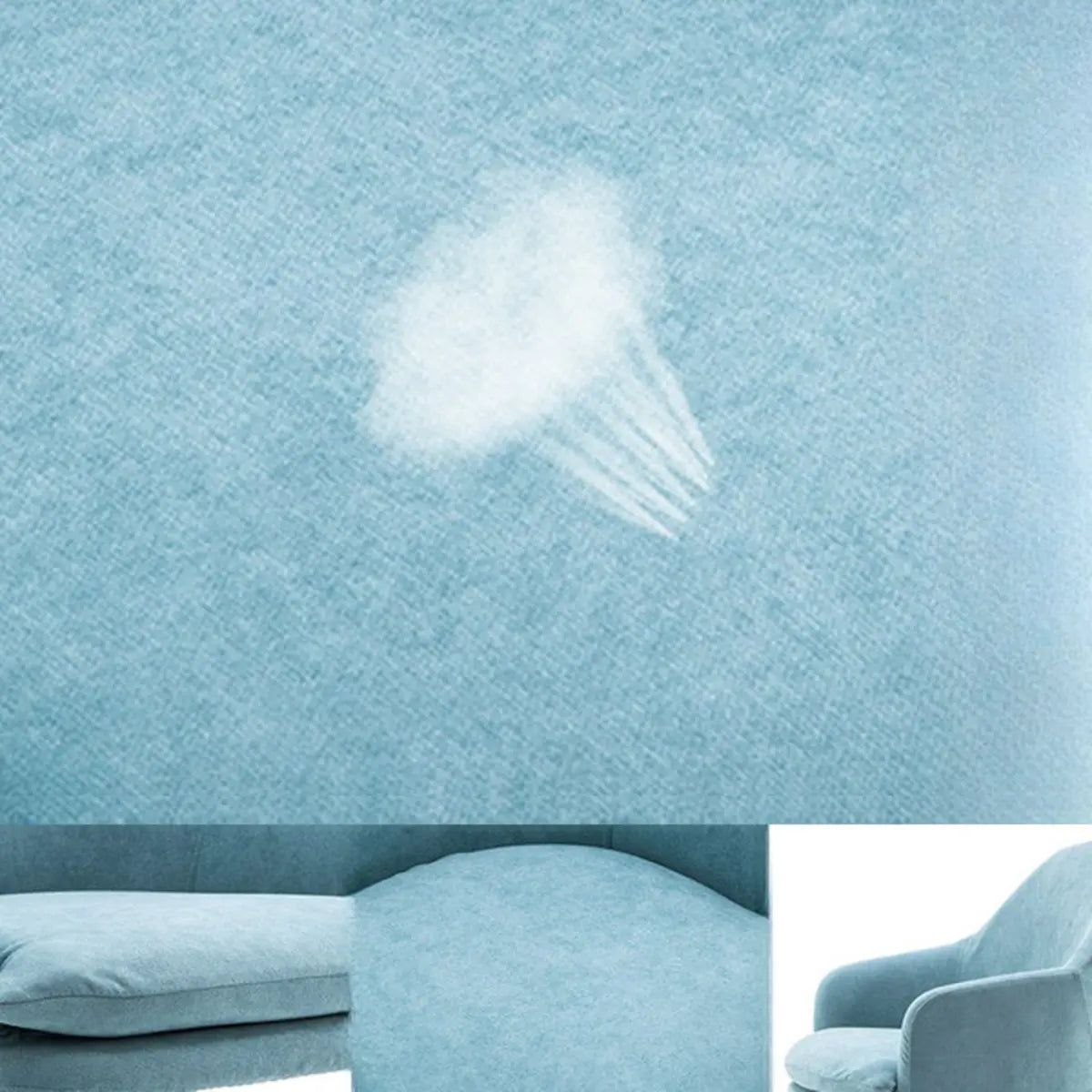 Yellow Flannel Sloped Arms Fixed Back Lounge Chair Image - 6