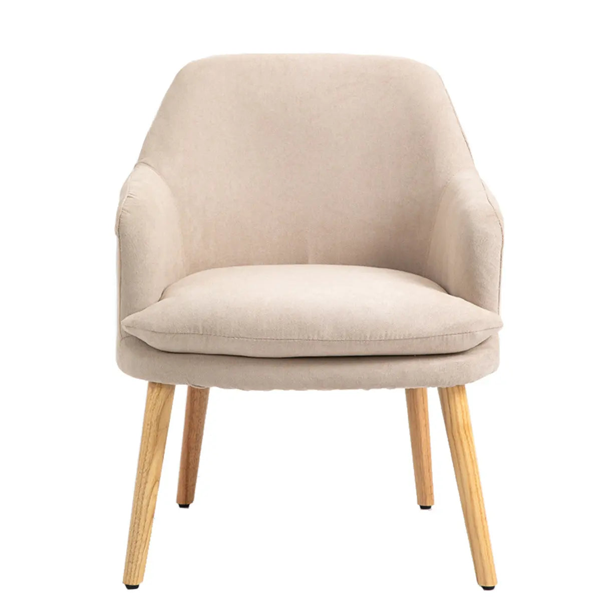 Yellow Flannel Sloped Arms Fixed Back Lounge Chair Image - 8