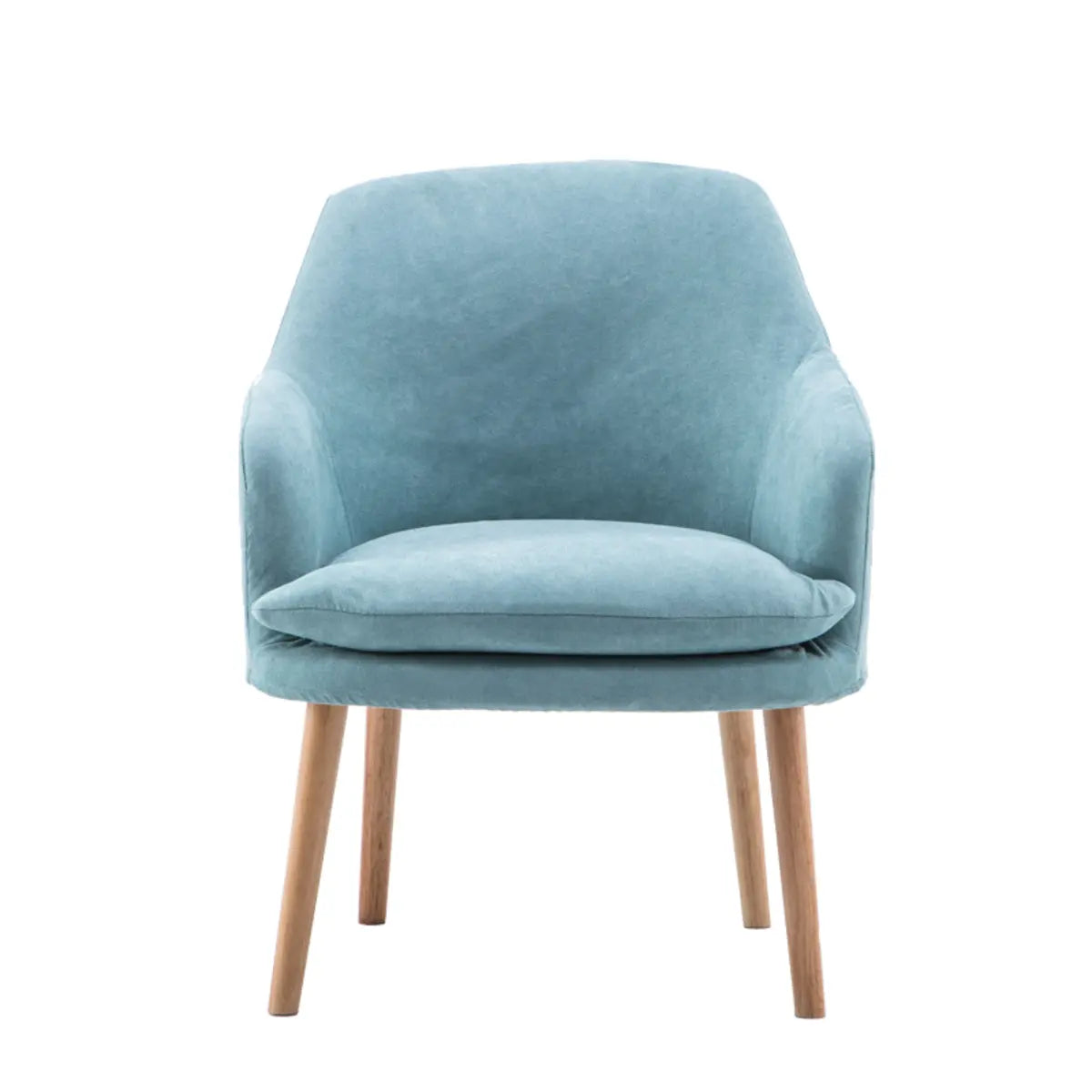 Yellow Flannel Sloped Arms Fixed Back Lounge Chair Image - 9