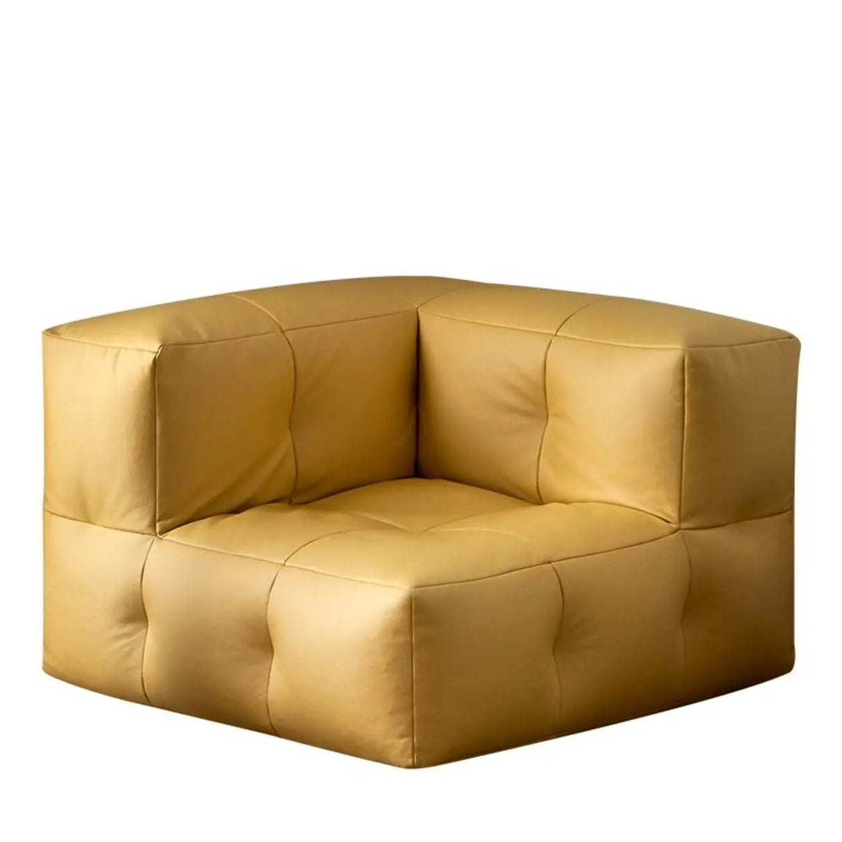 Yellow Tech Cloth Biscuit Back Reclining Corner Chair Image - 10