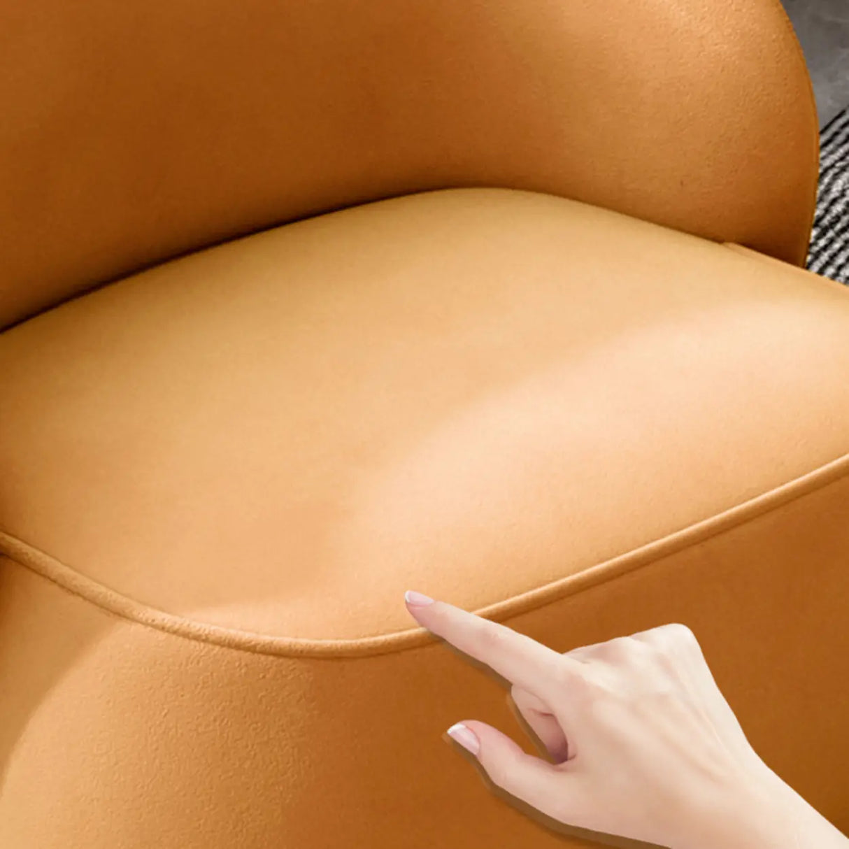 Yellow Velvet Tight Back High-Back Foam Fill Arm Chair Image - 10