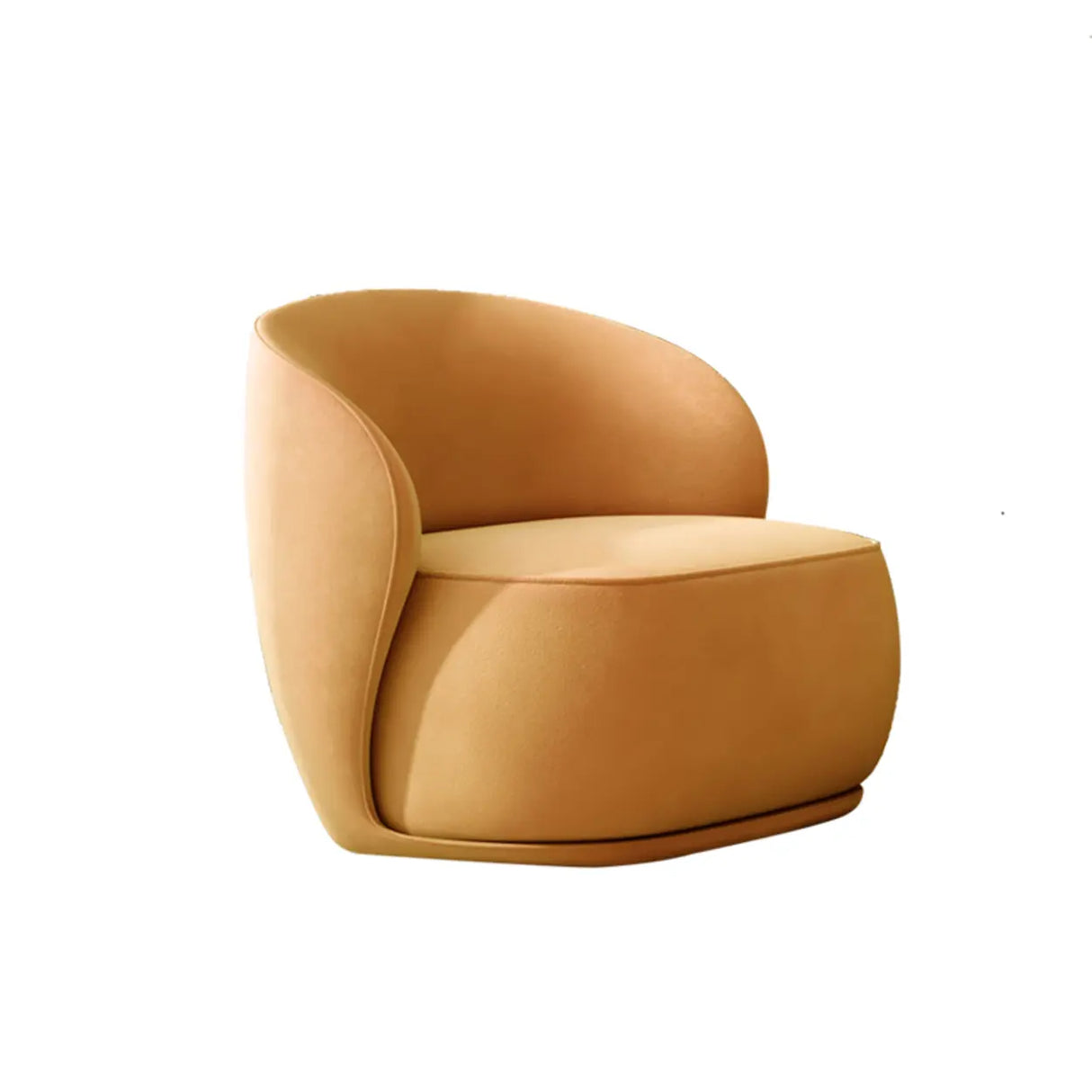 Yellow Velvet Tight Back High-Back Foam Fill Arm Chair Image - 2