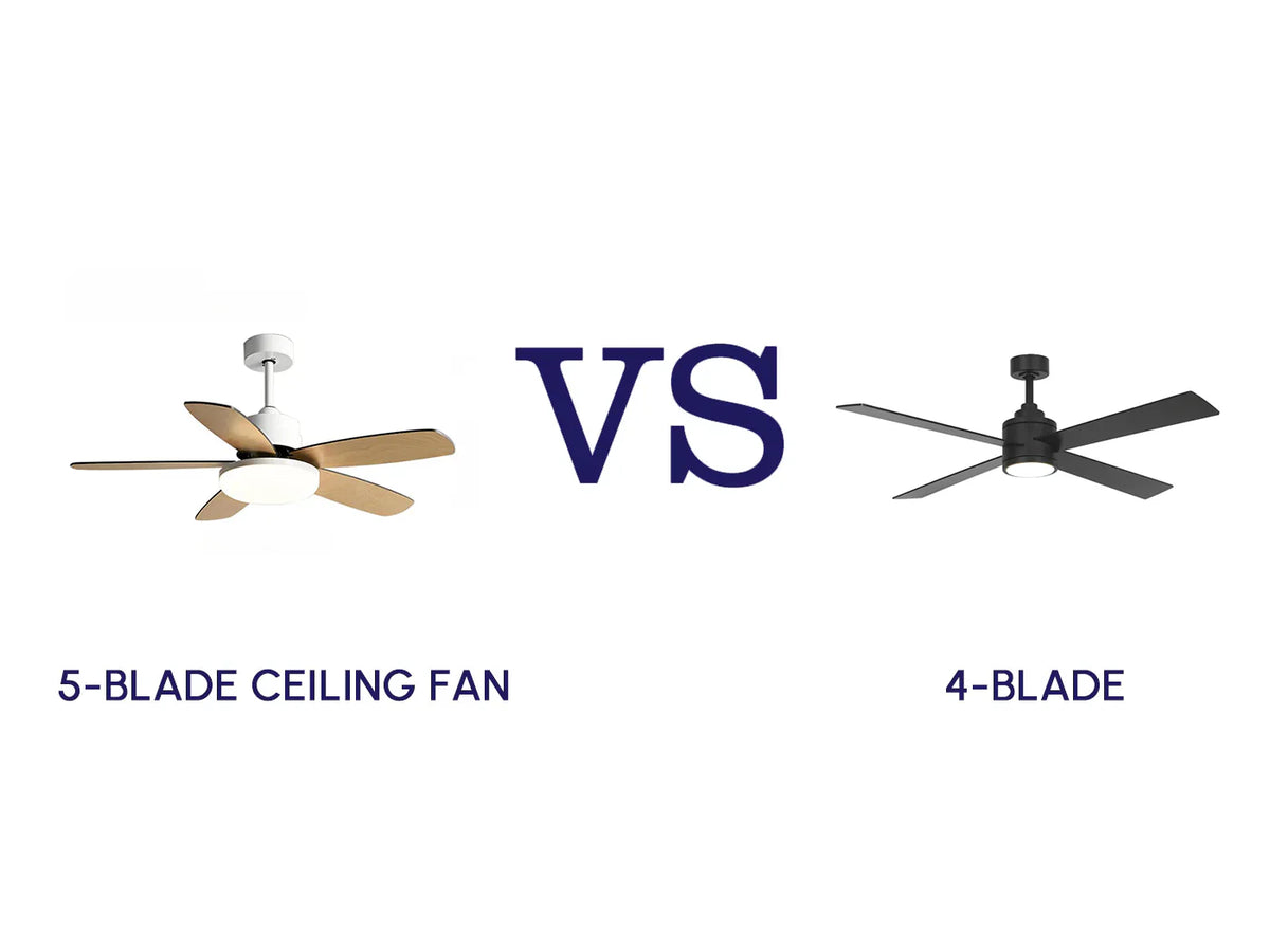 4-Blade vs 5-Blade Ceiling Fan Guide for Cooling Home – Homebaa