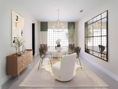 Kitchen Chandelier Over Table