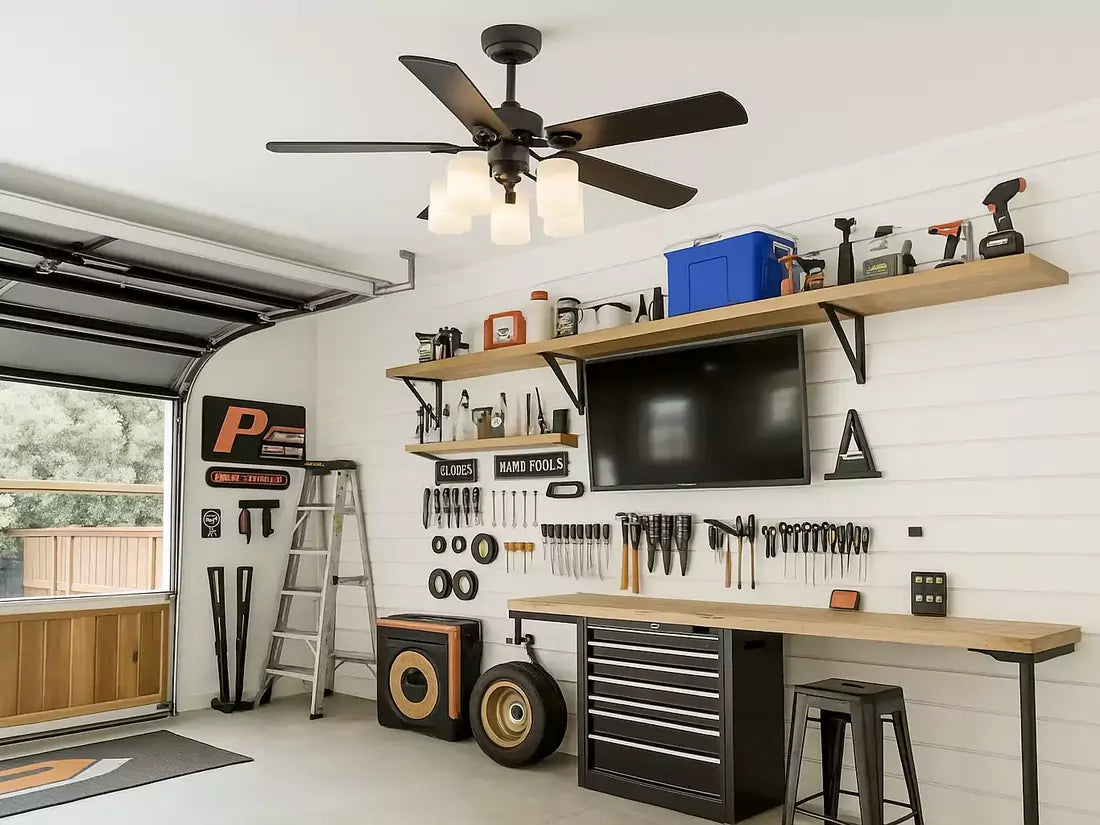 10 Garage Ceiling Fan Ideas for Better Airflow and Comfort