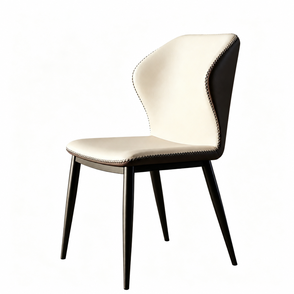 Wingback Faux Leather Upholstered Dining Chair