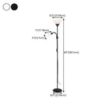2-Light Black Cone Adjustable Reading Floor Lamp #size