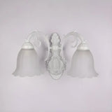 2-Light European White Bell-Shaped LED Vanity Light Image - 9