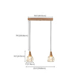 2-Light Modern Decorative Floral Dome Island Light #size