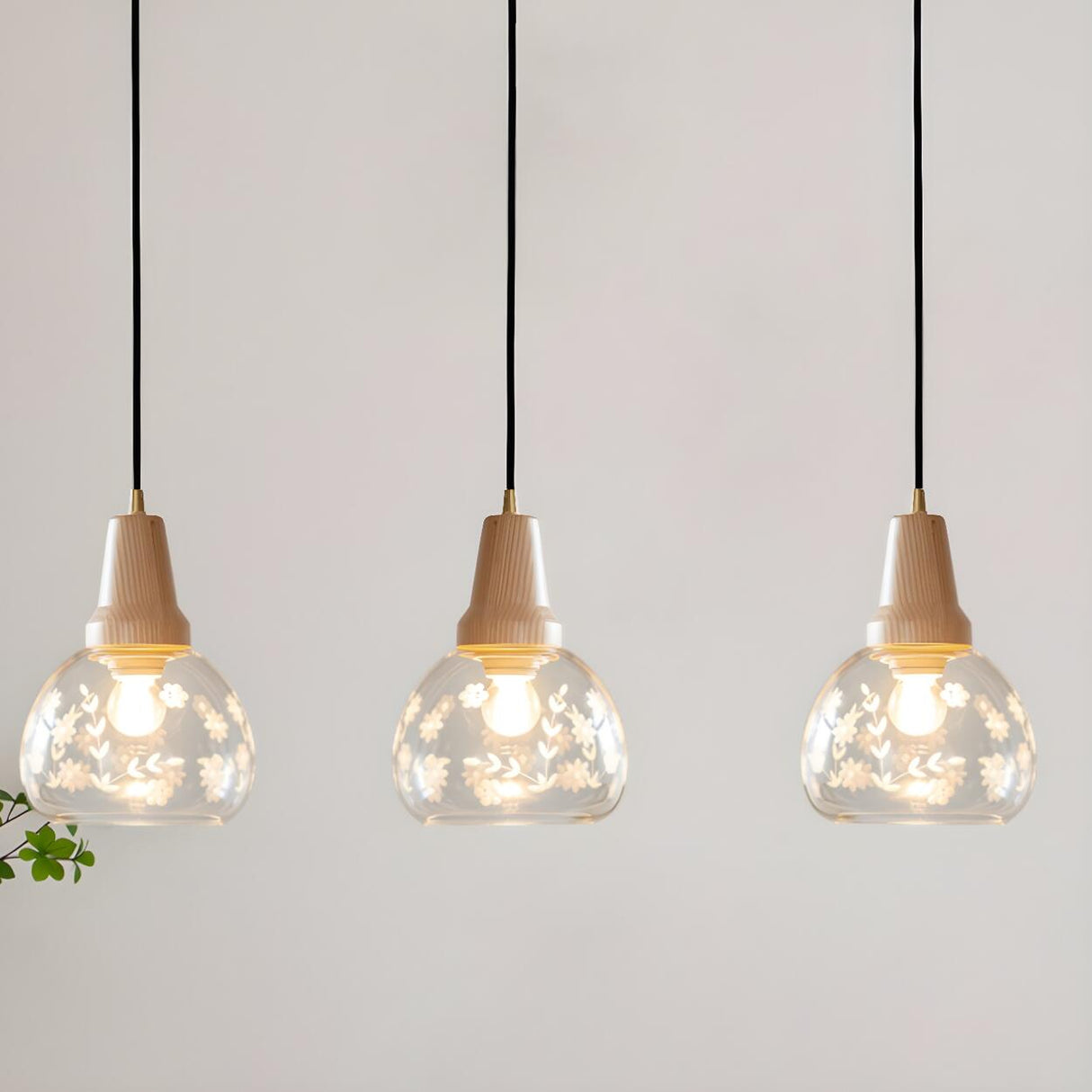 2-Light Modern Decorative Floral Dome Island Light Image - 4