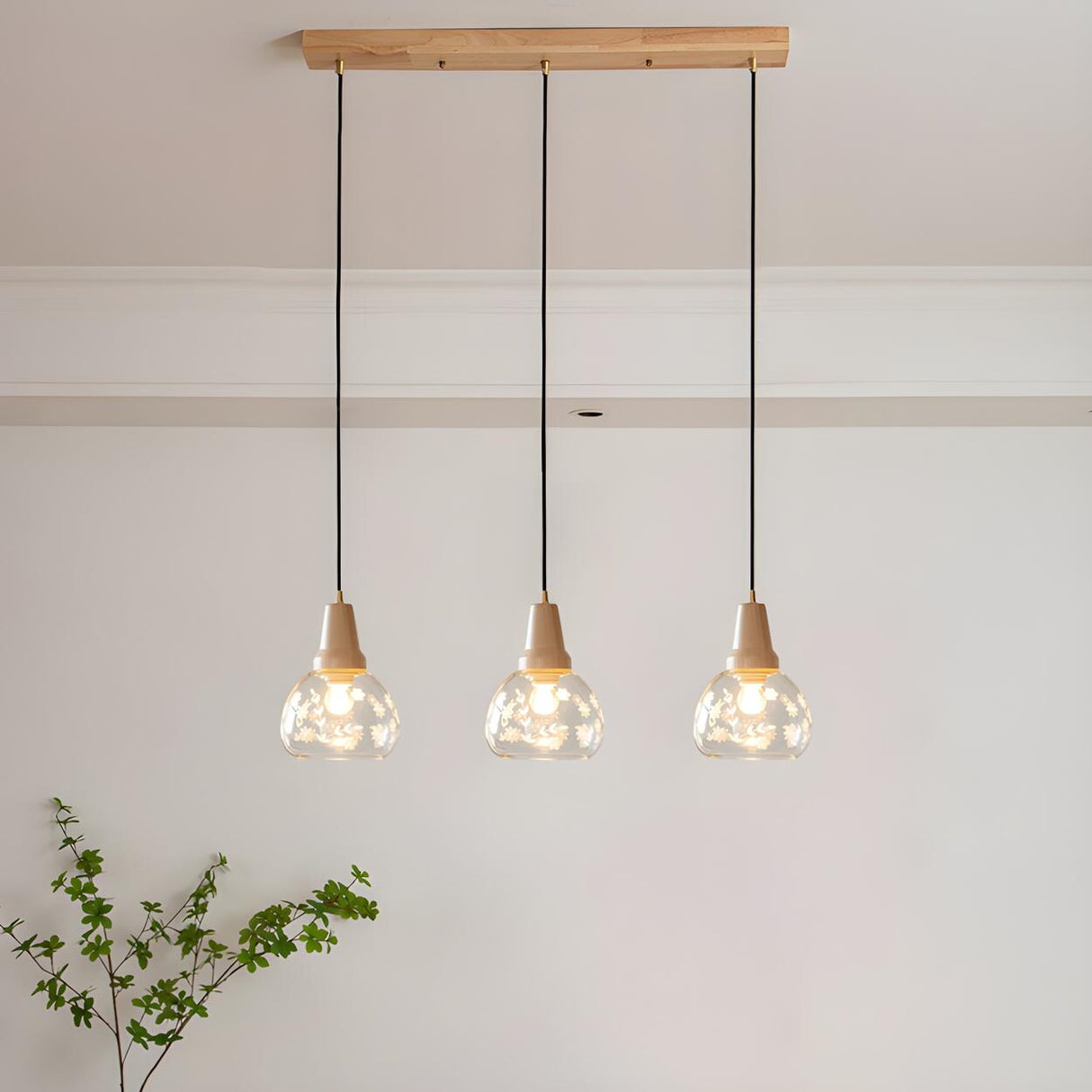2-Light Modern Decorative Floral Dome Island Light Image - 9