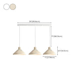 2-Light Modern White Ribbed Cone Island Pendant Light Image - 13