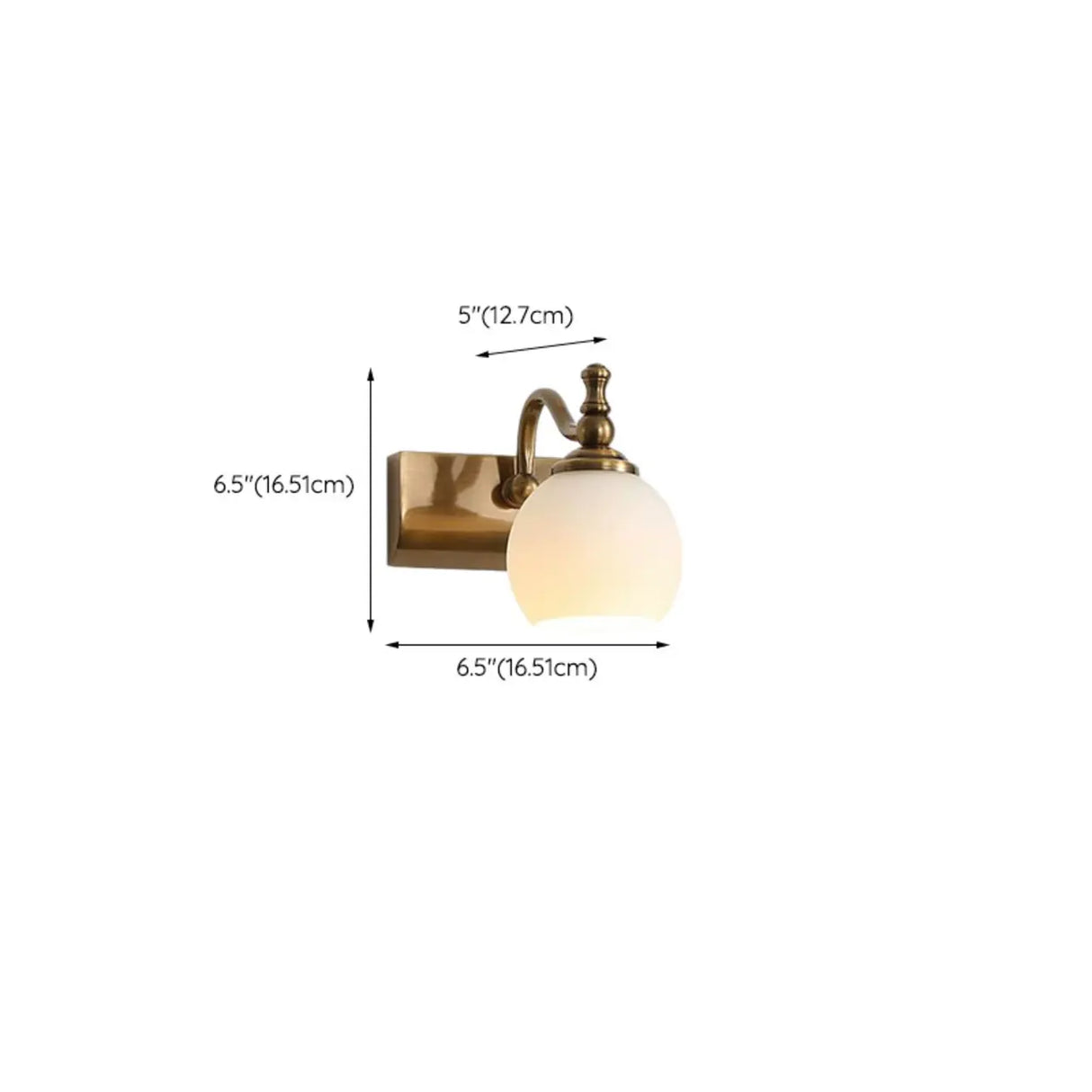 2-Light Vintage Brass Floral Glass LED Vanity Light 