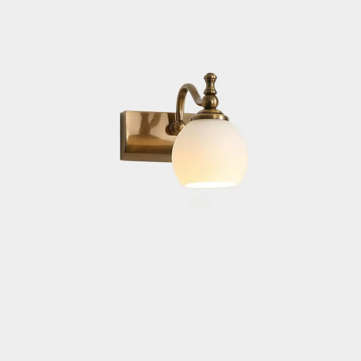 2-Light Vintage Brass Floral Glass LED Vanity Light Image - 2