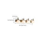 2-Light Vintage Brass Floral Glass LED Vanity Light Image - 25